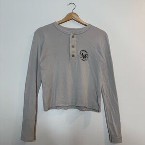 John Galt Brandy Melville Broadway NYC Crest Army Henley 100% Cotton size small